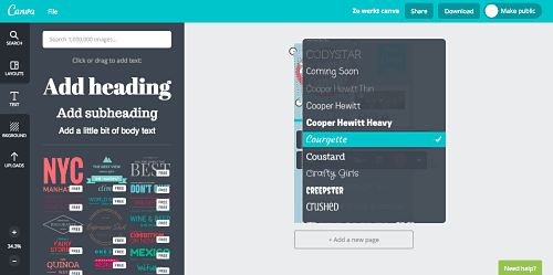 Zo werkt canva lettertypes