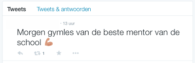 Positieve tweet mentor